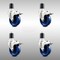 Service Caster 4 Inch 316SS Solid Poly Swivel 1-3/4 Inch Expanding Stem Caster Set Lock Brake SCC-SS316TTLEX20S414-SPUS-134-4 - alternate 1